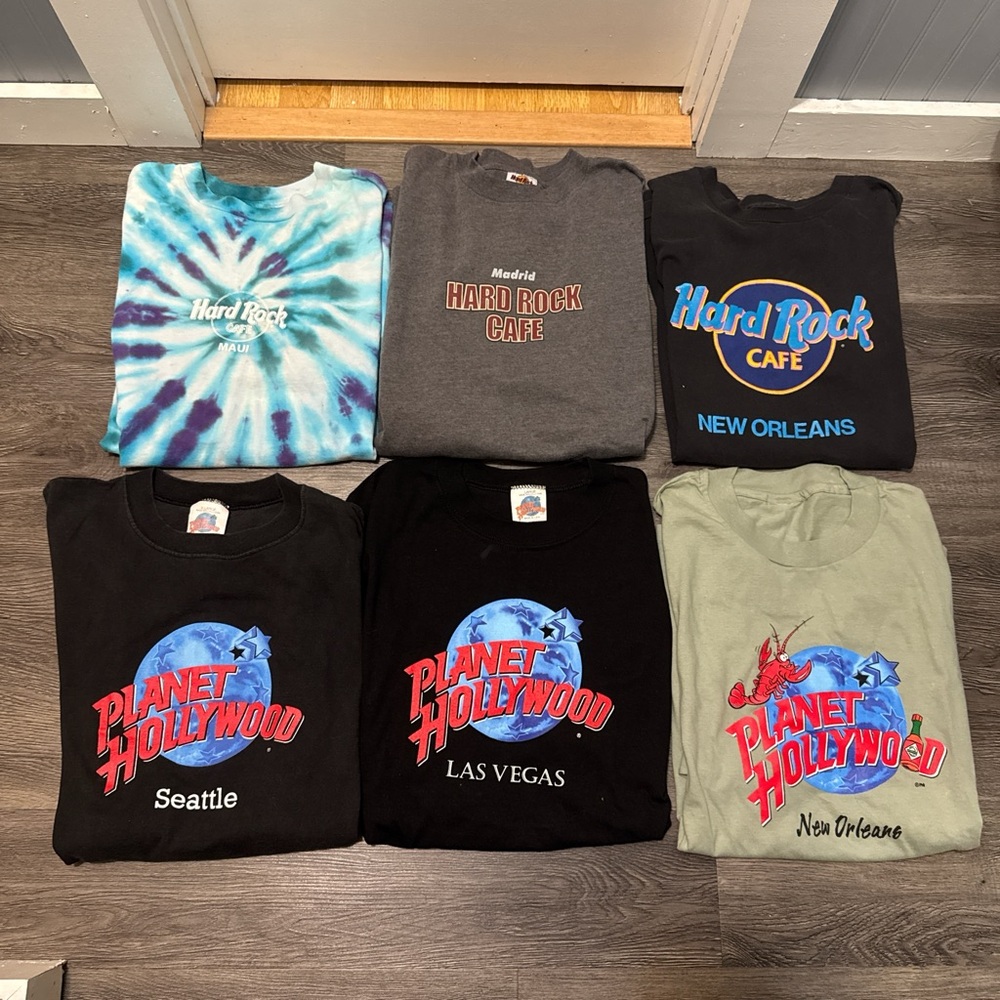 Vintage Hard Rock Planet Hollywood Tees